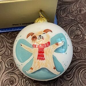 Pier One Li Bien ornament.  2018 dog snow angel.
